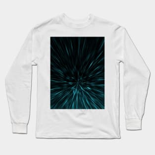 Cool Blue and black Hypergalaxy Abstract Long Sleeve T-Shirt